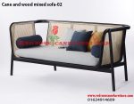 cane wooden sofa