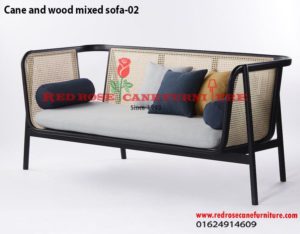 cane wooden sofa