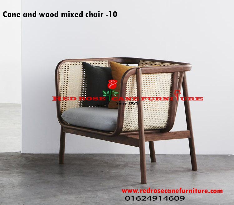 cane and wood mixed chair