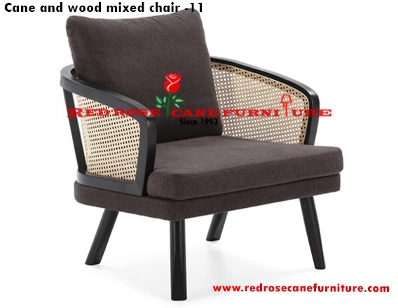 cane and wood mixed chair