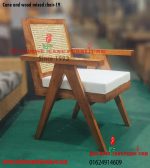 Cane and wood mixed chair -19