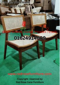 Cane and Wood Mixed Chair-42