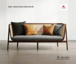 Cane and Wood Mixed Sofa-02 - Image 2