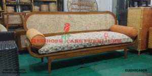 Cane and Wood Mixed Sofa-06