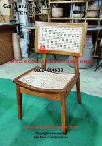 Cane and Wood Mixed Chair-45