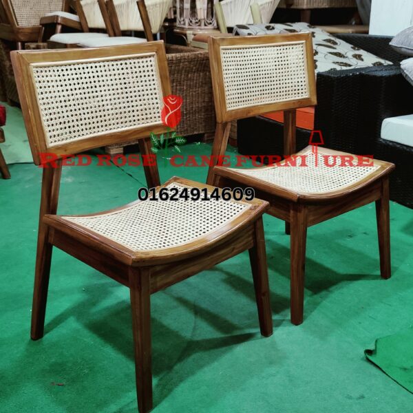Cane and Wood Mixed Chair-45