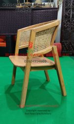 Cane and Wood Mixed Chair-53