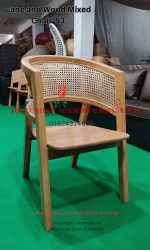 Cane and Wood Mixed Chair-53