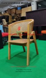 Cane and Wood Mixed Chair-53