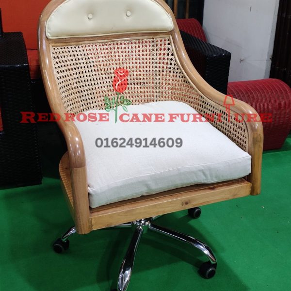 Cane and Wood Mixed Chair-54