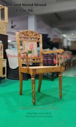 Cane and Wood Mixed Chair-56