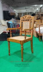 Cane and Wood Mixed Chair-56