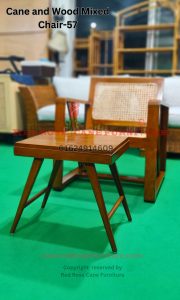 Cane and Wood Mixed Chair-57