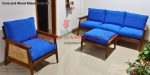 Cane and Wood Mixed Sofa-23