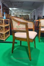 Cane and Wood Mixed Chair-66