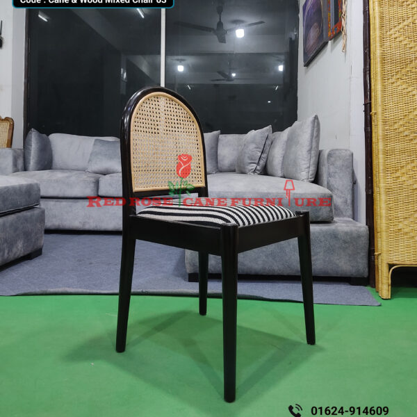 Cane and Wood Mixed Chair-63