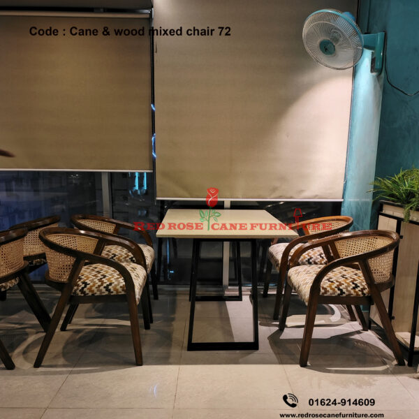 Cane and Wood Mixed Chair-72