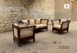 Cane and Wood Mixed Sofa-46 - Image 2