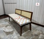 Cane and Wood Mixed Sofa-48 - Image 2